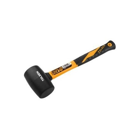 Tolsen Rubber Mallet 16oz Rubber Hammerhead, Fiberglass Handle 25035